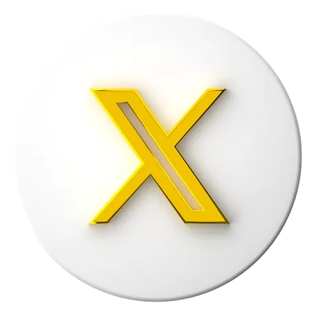 Free X  3D Icon