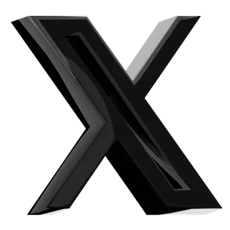 Free X  3D Icon