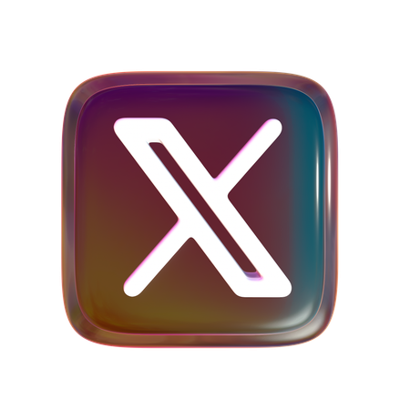 Free X  3D Icon