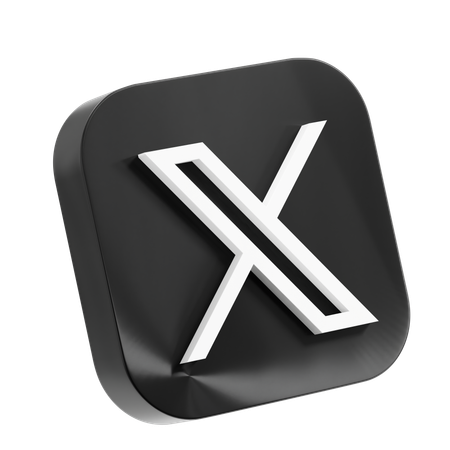 Free X Twitter  3D Icon