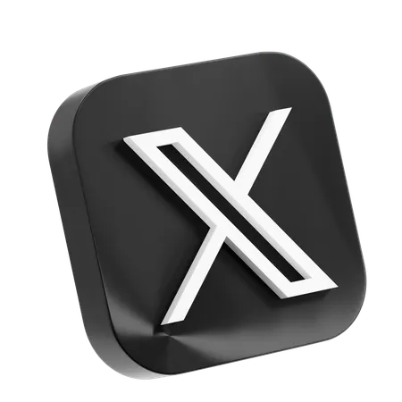 Free X Twitter  3D Icon