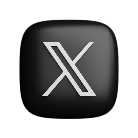 Free X Twitter  3D Icon