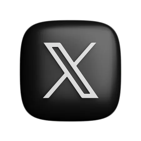 Free X Twitter  3D Icon