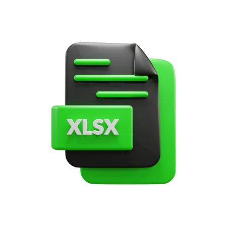 Free Xlsx File  3D Icon