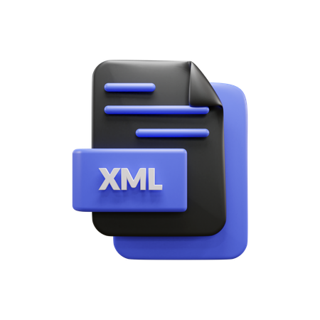 Free Xml File  3D Icon
