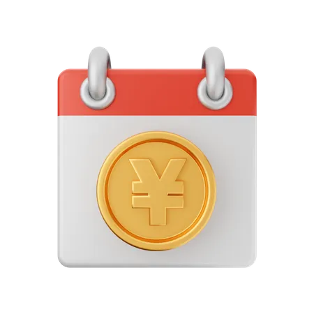 Free Yen Calendar  3D Icon