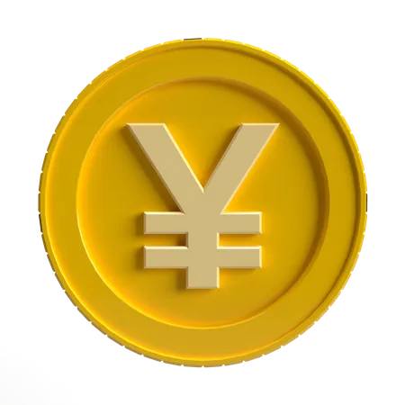 Free World Currency Japanese Yen Coin 3D Icon