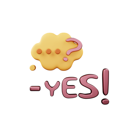 Free Yes  3D Icon