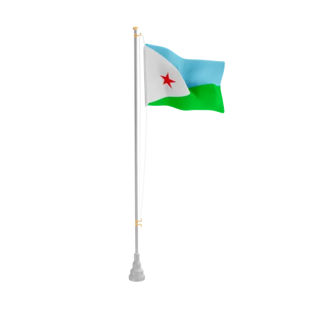 Free Yibuti  3D Flag