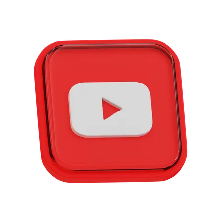 Free Youtube  3D Icon