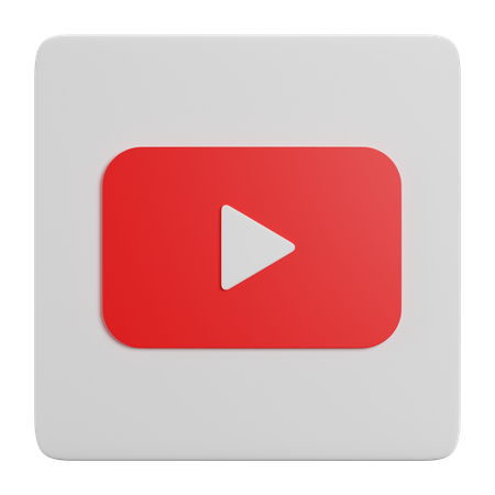 Free Youtube  3D Icon