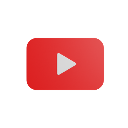 Free Youtube  3D Icon