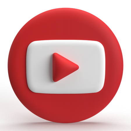 Free Youtube  3D Icon