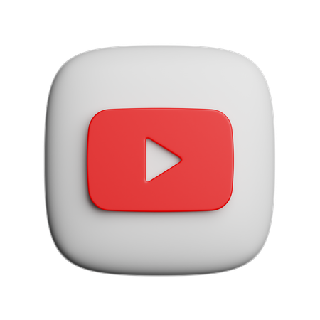 Free Youtube  3D Icon