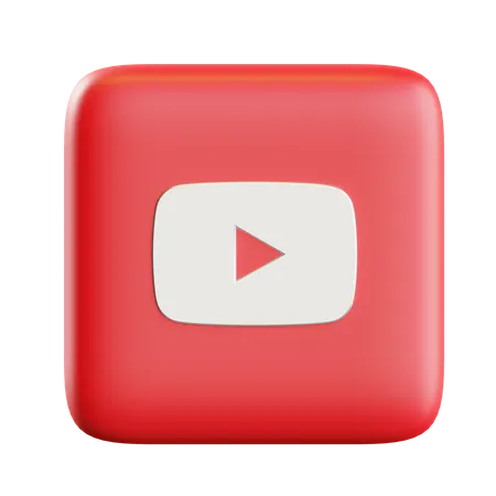 Free Youtube  3D Icon