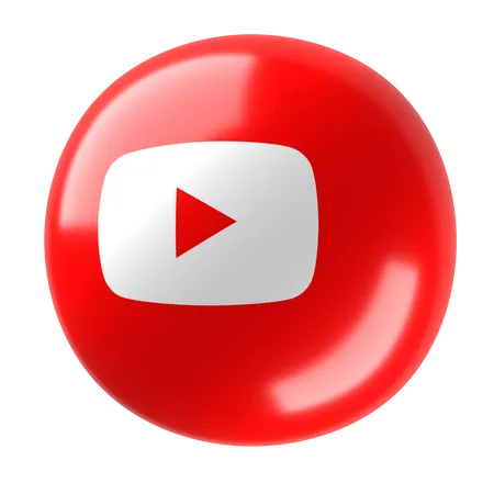 Free Youtube  3D Icon