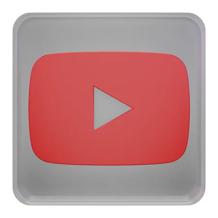 Free Youtube  3D Icon