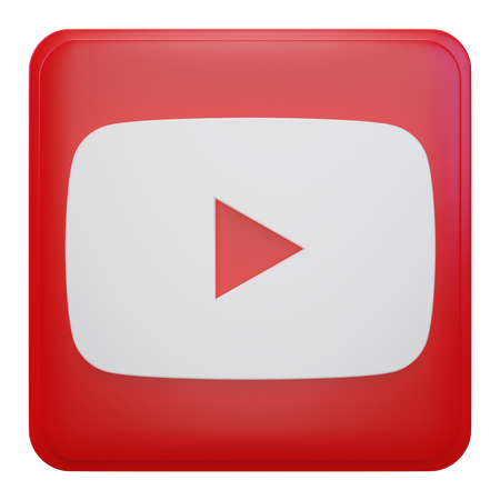 Free Youtube  3D Icon