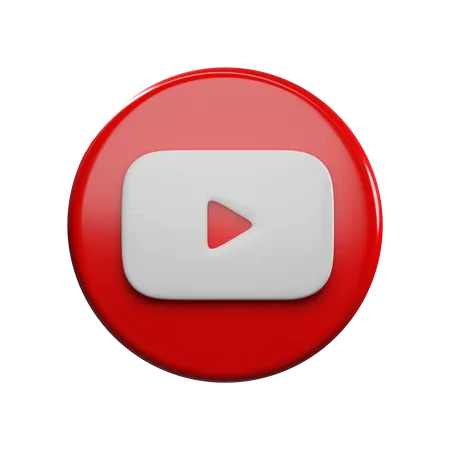 Free Youtube  3D Icon