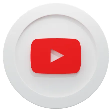 Free Youtube  3D Icon