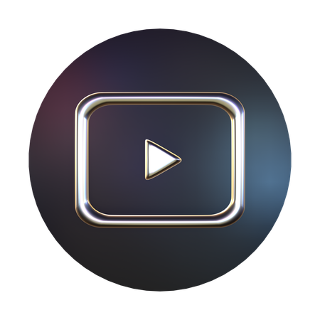 Free Youtube  3D Icon