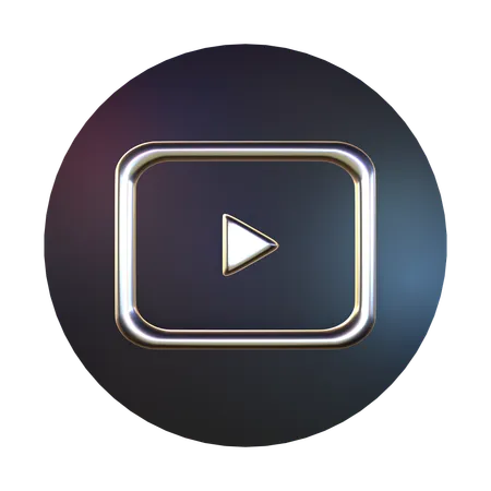 Free Youtube  3D Icon