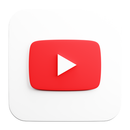 Free Youtube  3D Icon