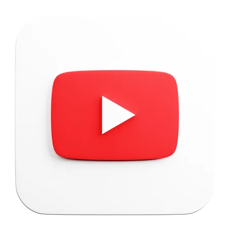 Free Youtube  3D Icon