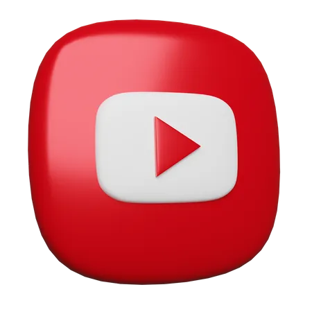 Free Youtube  3D Icon