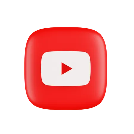 Free Youtube  3D Icon