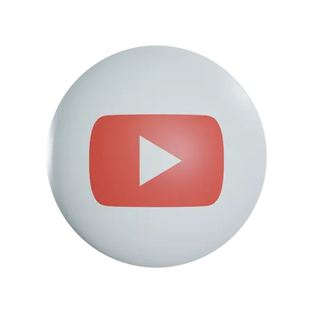 Free Youtube  3D Icon