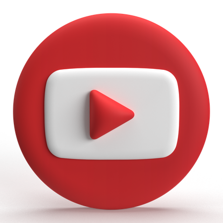 Free Youtube  3D Icon