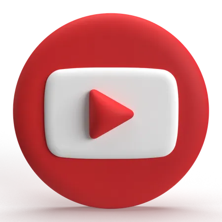 Free Youtube  3D Icon