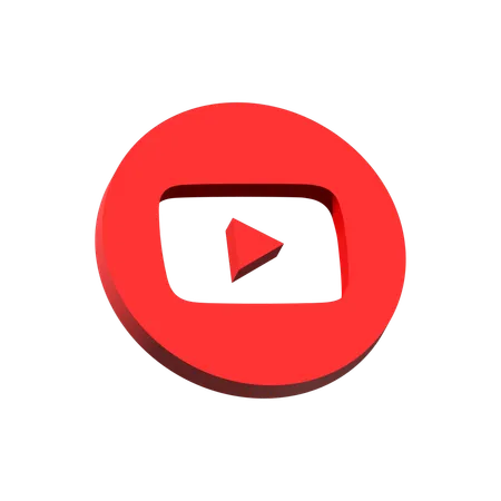 Free Youtube  3D Icon