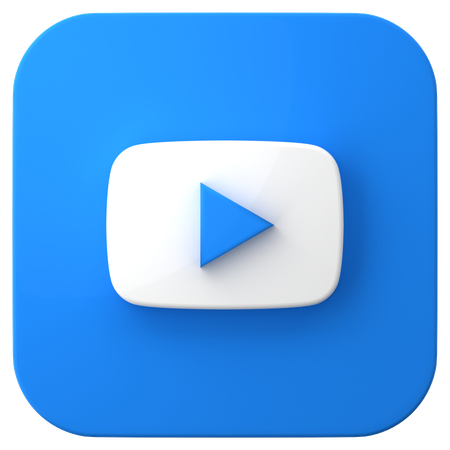 Free Youtube  3D Icon