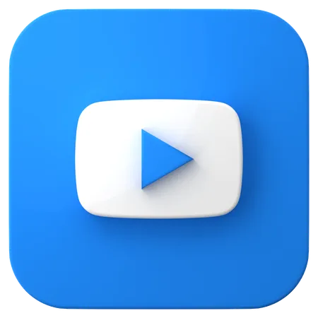 Free Youtube  3D Icon