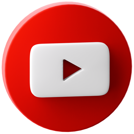 Free Youtube  3D Icon