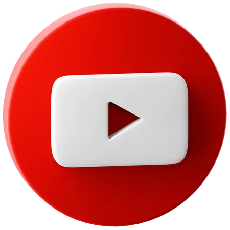 Free Youtube  3D Icon