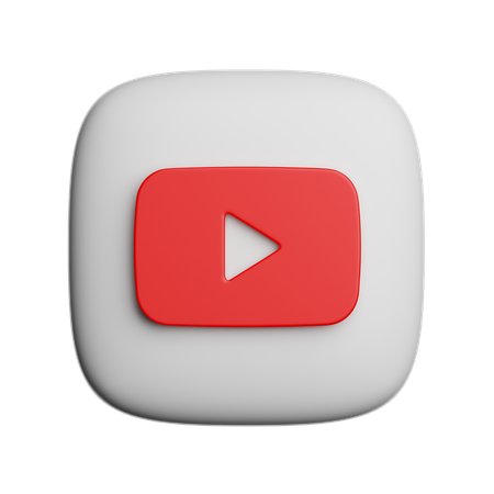 Free Youtube  3D Icon