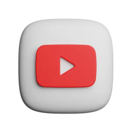 Free Youtube  3D Icon