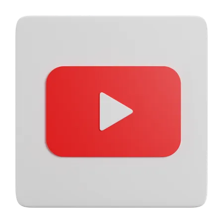 Free Youtube  3D Icon