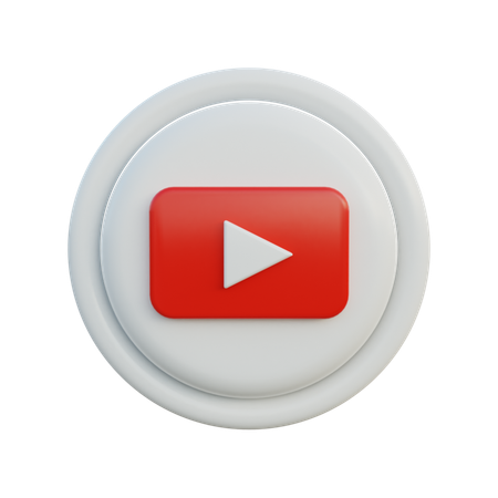 Free Youtube  3D Icon
