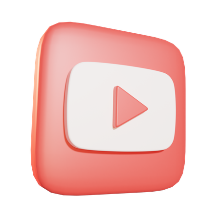 Free Youtube  3D Icon