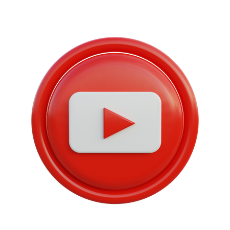 Free Youtube  3D Icon