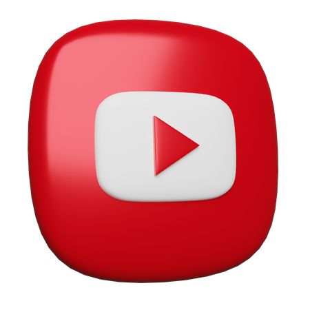Free Youtube  3D Icon