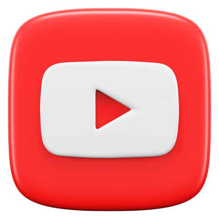 Free Youtube  3D Icon