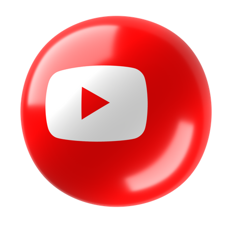 Free Youtube  3D Icon