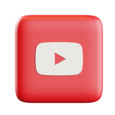 Free Youtube  3D Icon