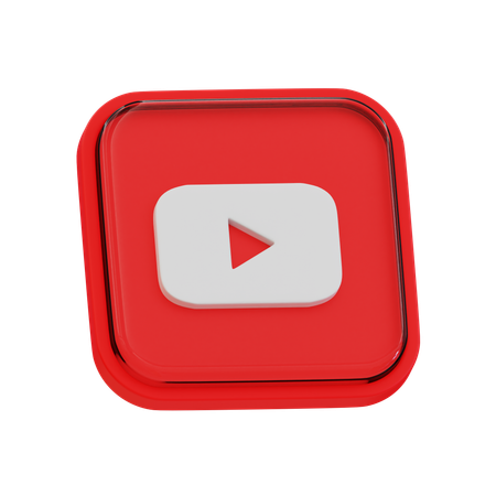 Free Youtube  3D Icon