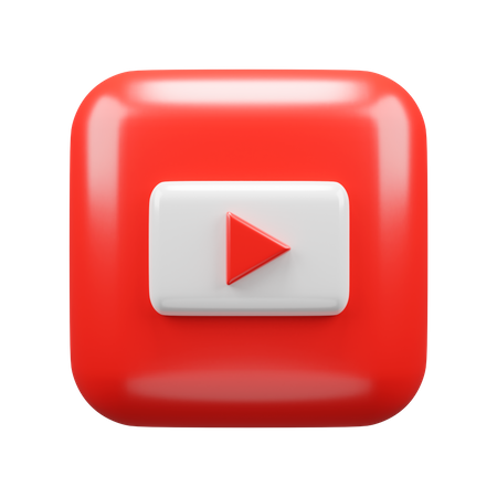 Free Youtube  3D Icon